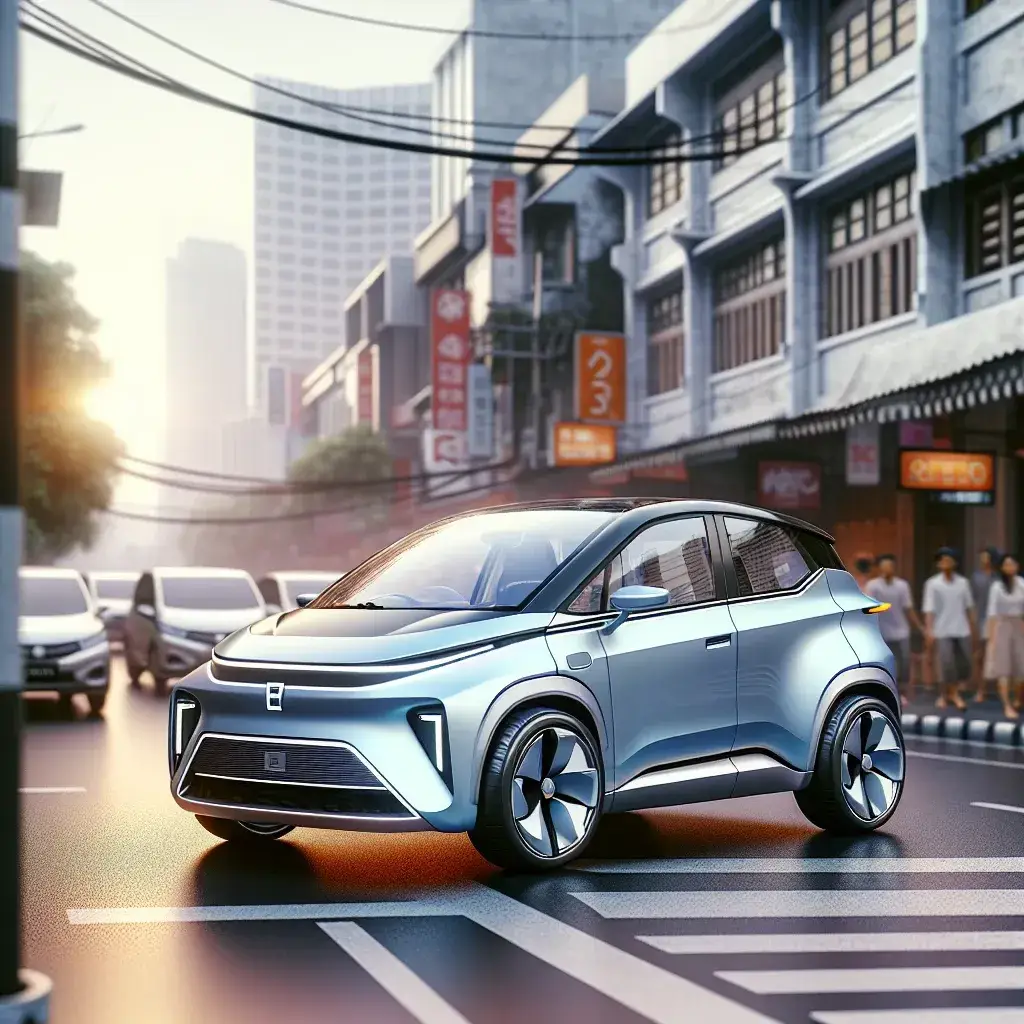 "BYD Atto 1 electric car showcased in Indonesia, highlighting affordable pricing and popularity as the best-selling electric vehicle in July 2025."